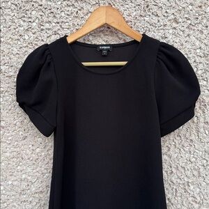 Little Black Dress with Puffed Sleeves